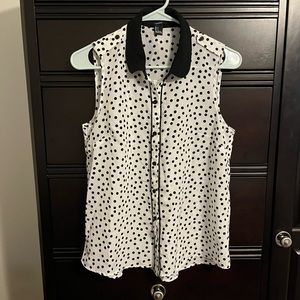Small Forever 21 Polka Dot Button Up Tank